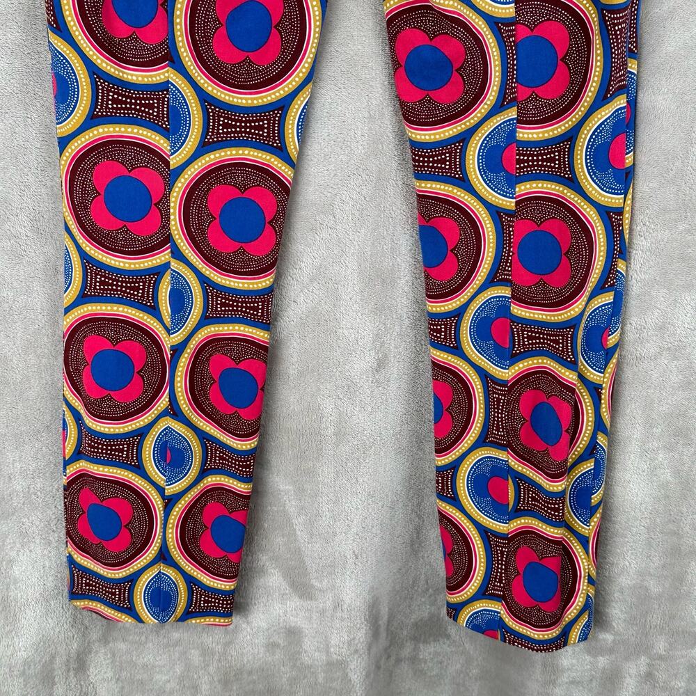 Anthropologie Pants Womens 0 Pink Floral Essential Slim Festival Vibrant Hippie - Picture 6 of 15